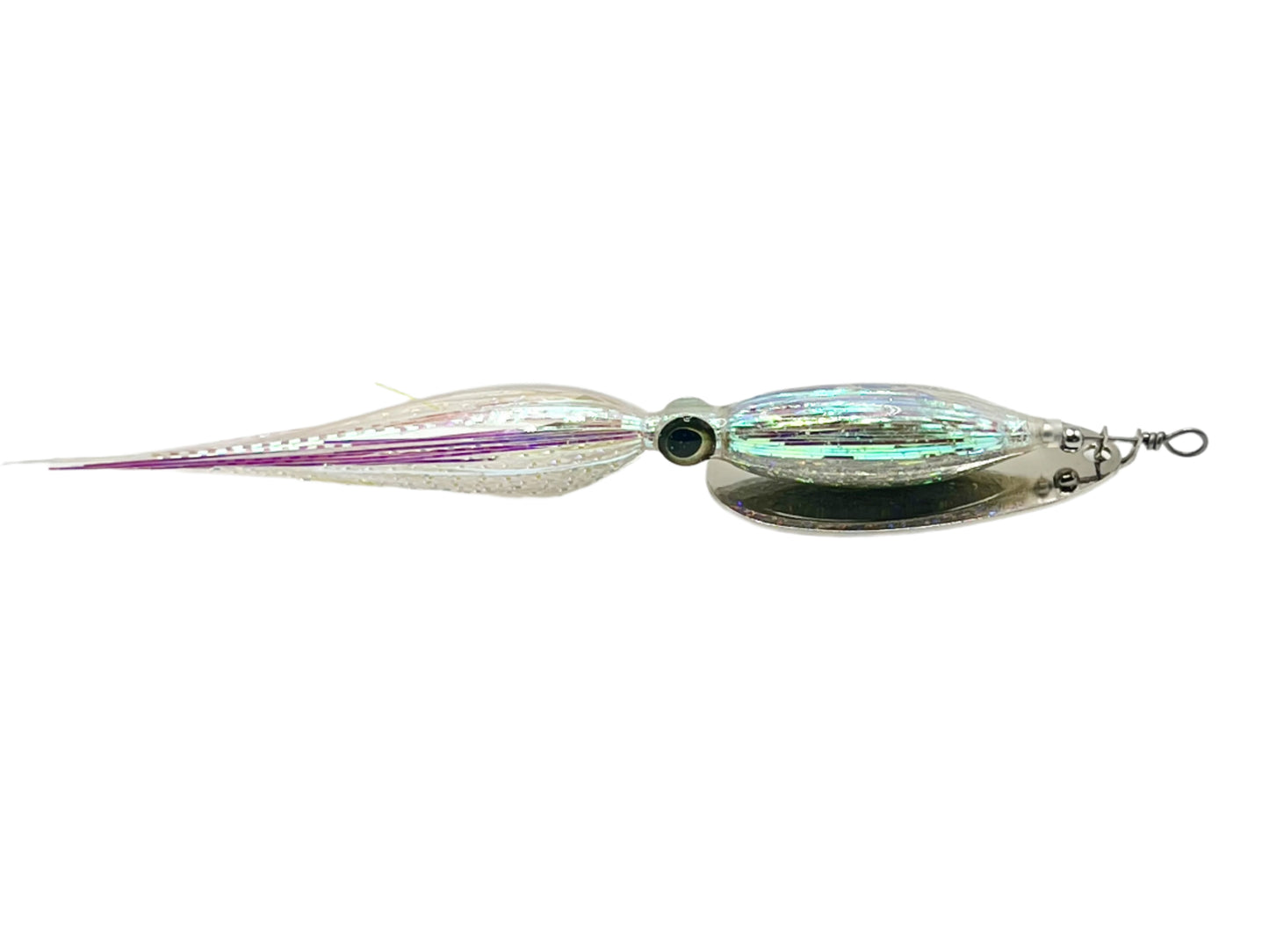 Squid Spinner White Chrome