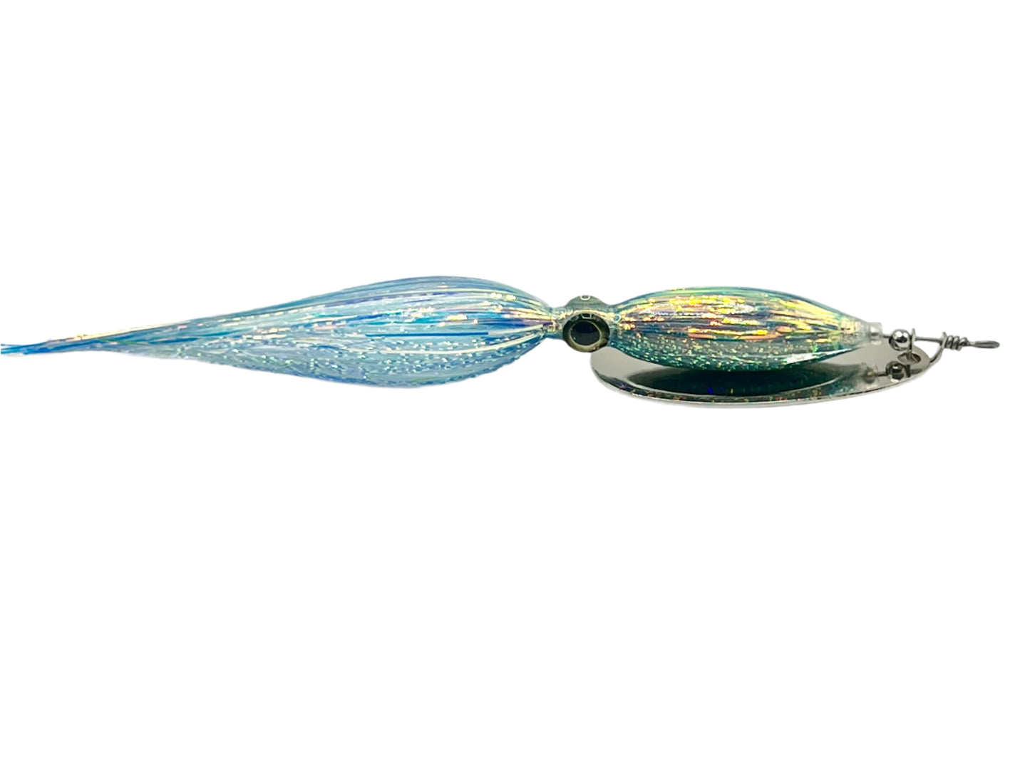 Squid Spinner Light Blue Chrome
