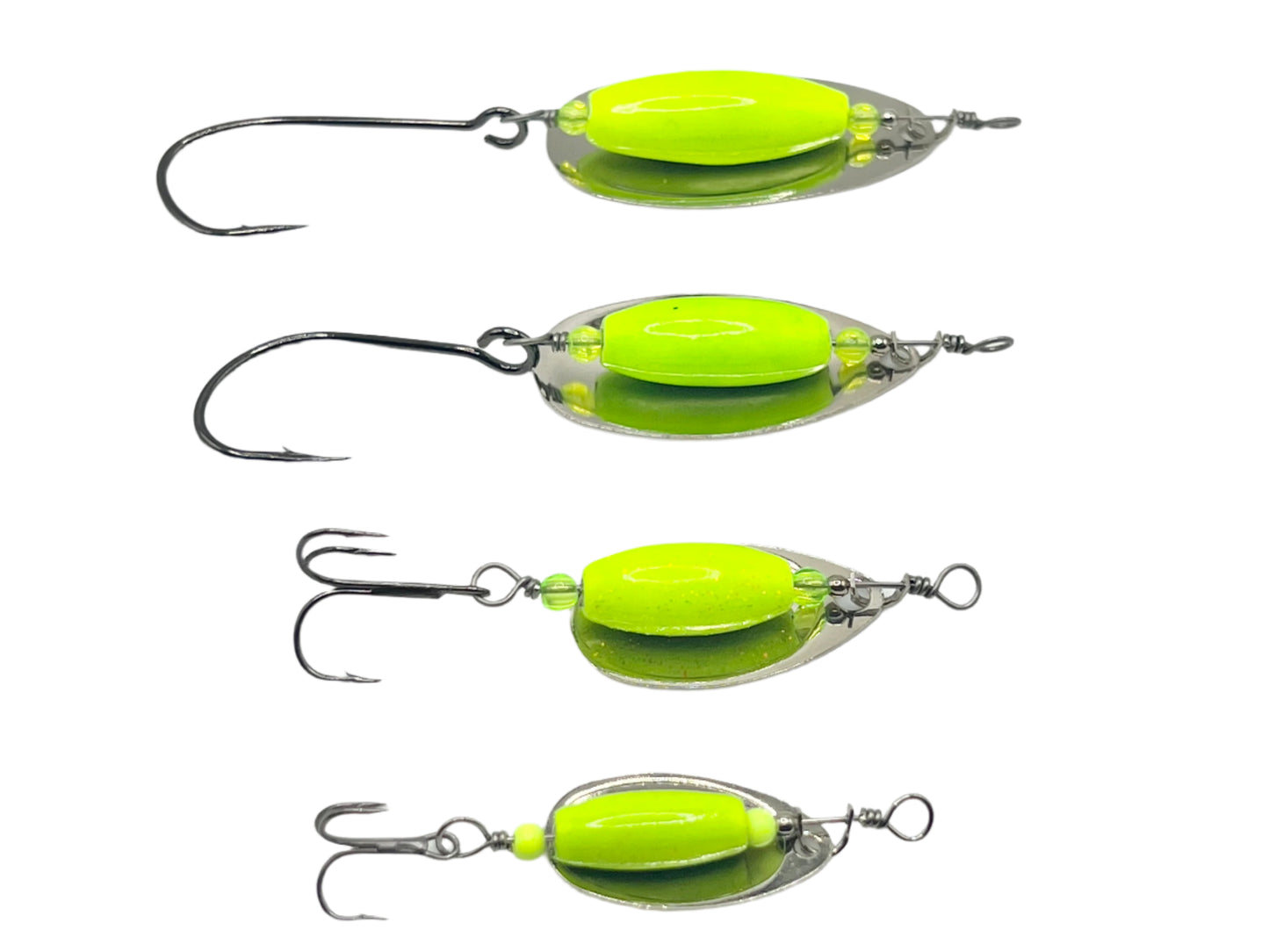 Traditional Spinner Series Chartreuse Green 3/4oz 1/2oz 3/8oz 1/8oz