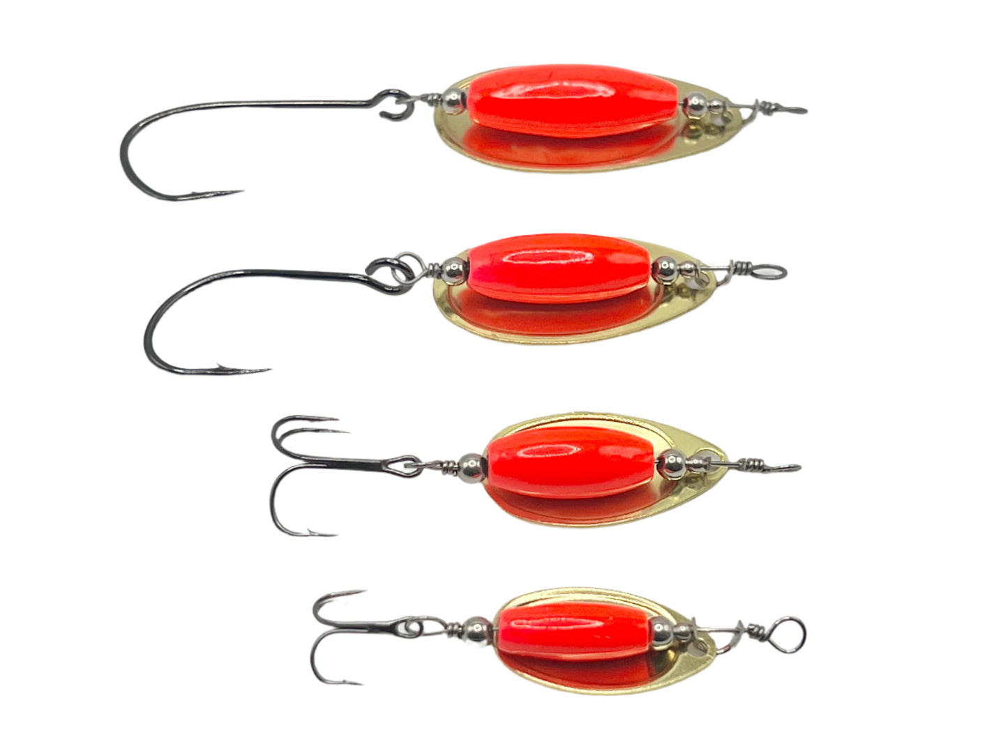 Traditional Spinner Series UV Flame Orange 3/4oz 1/2oz 3/8oz 1/8oz