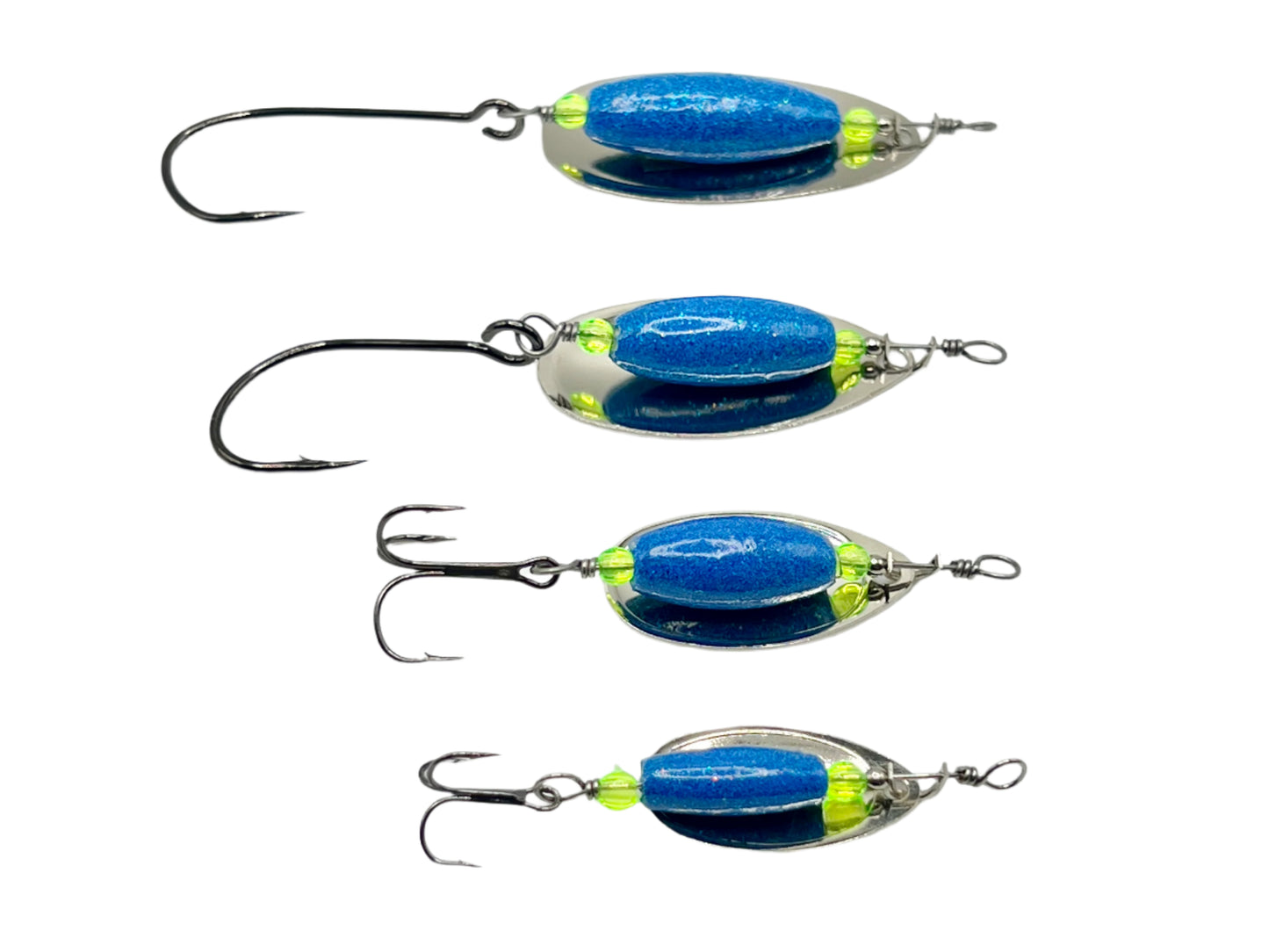 Traditional Spinner Series Disco Blue 3/4oz 1/2oz 3/8oz 1/8oz