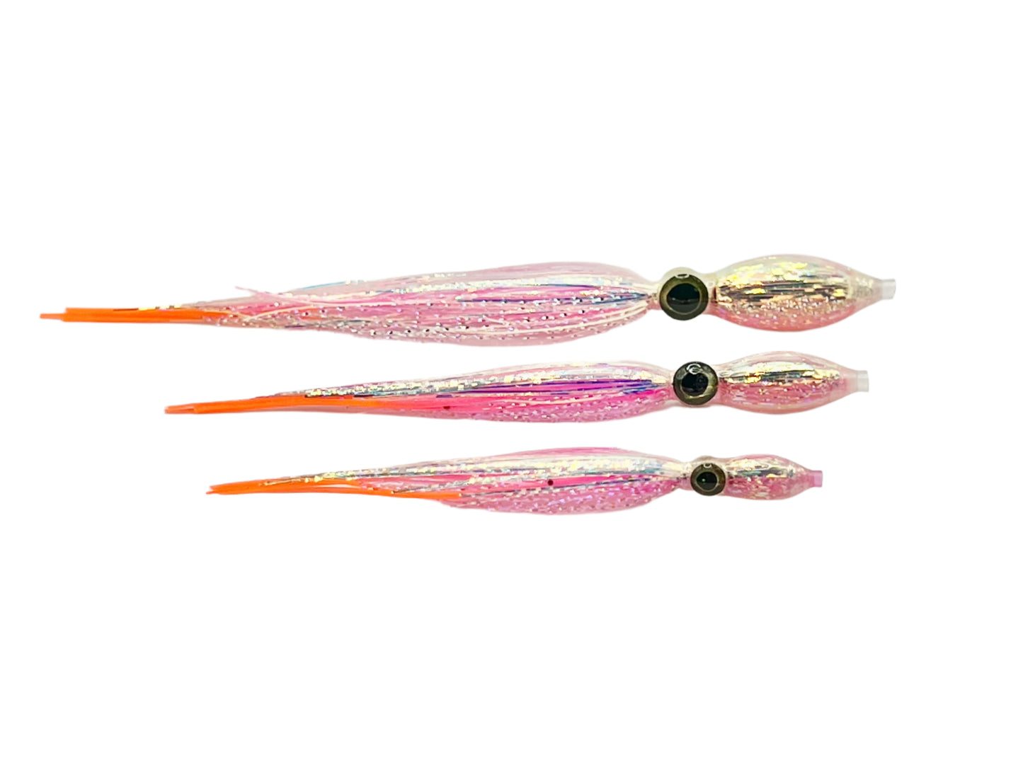 Big Eye Squid Series Pink Chrome 4”-3”-2”